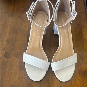 Cityclassified White Ankle Strap Heels